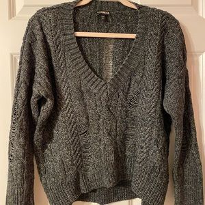 Express V neck sweater multi colors